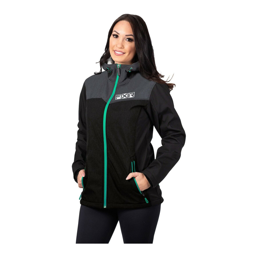 Кофта FXR Pulse без утеплителя Black/Mint, S