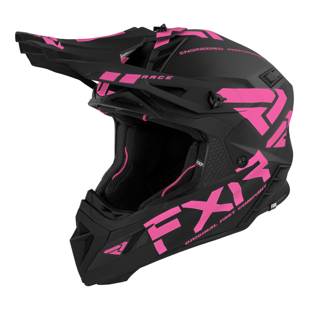 Шлем FXR Helium Race Div Black/Electric Pink, XS