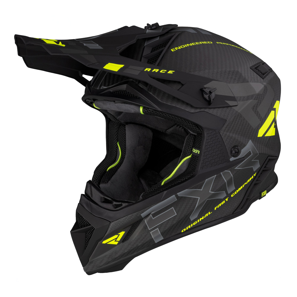 Шлем FXR Helium Carbon Hi Vis/Charcoalcoalcoal, M