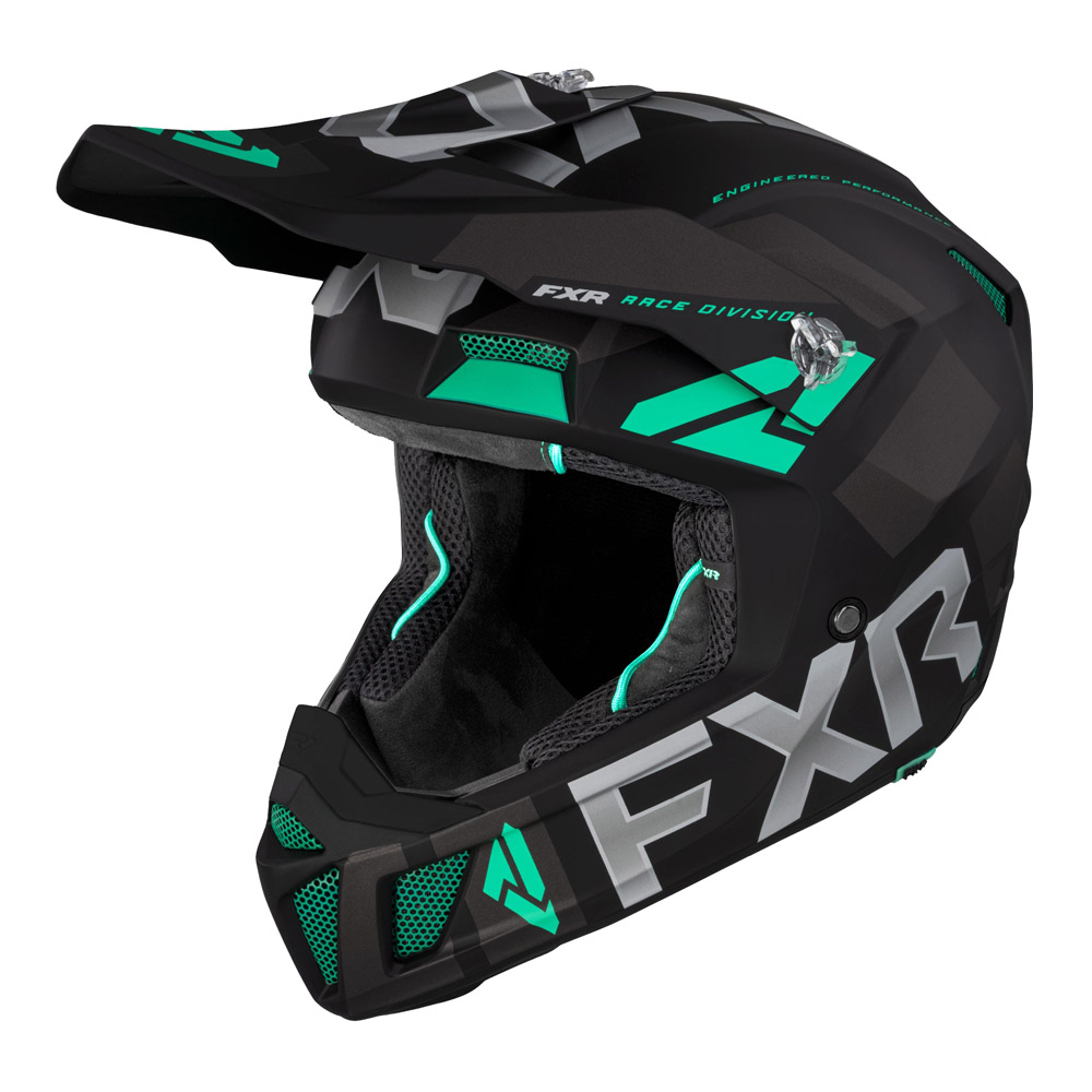 Шлем FXR Clutch Evo Black/Mint, 2XL
