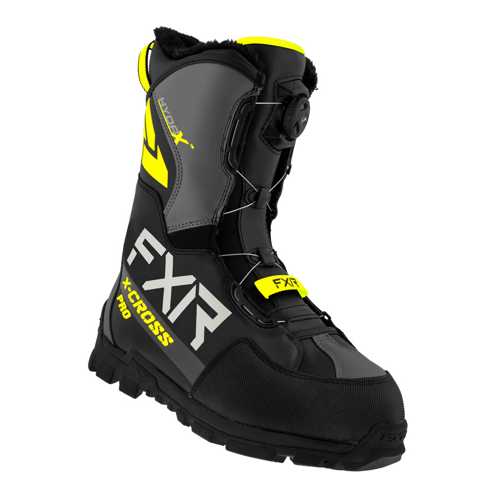 Ботинки FXR X-Cross Pro BOA с утеплителем Black/Hi Vis, 6/8/38