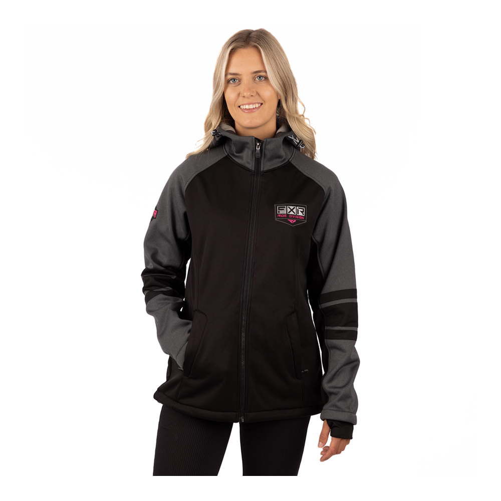 Кофта FXR Maverick без утеплителя Black/Electric Pink, M