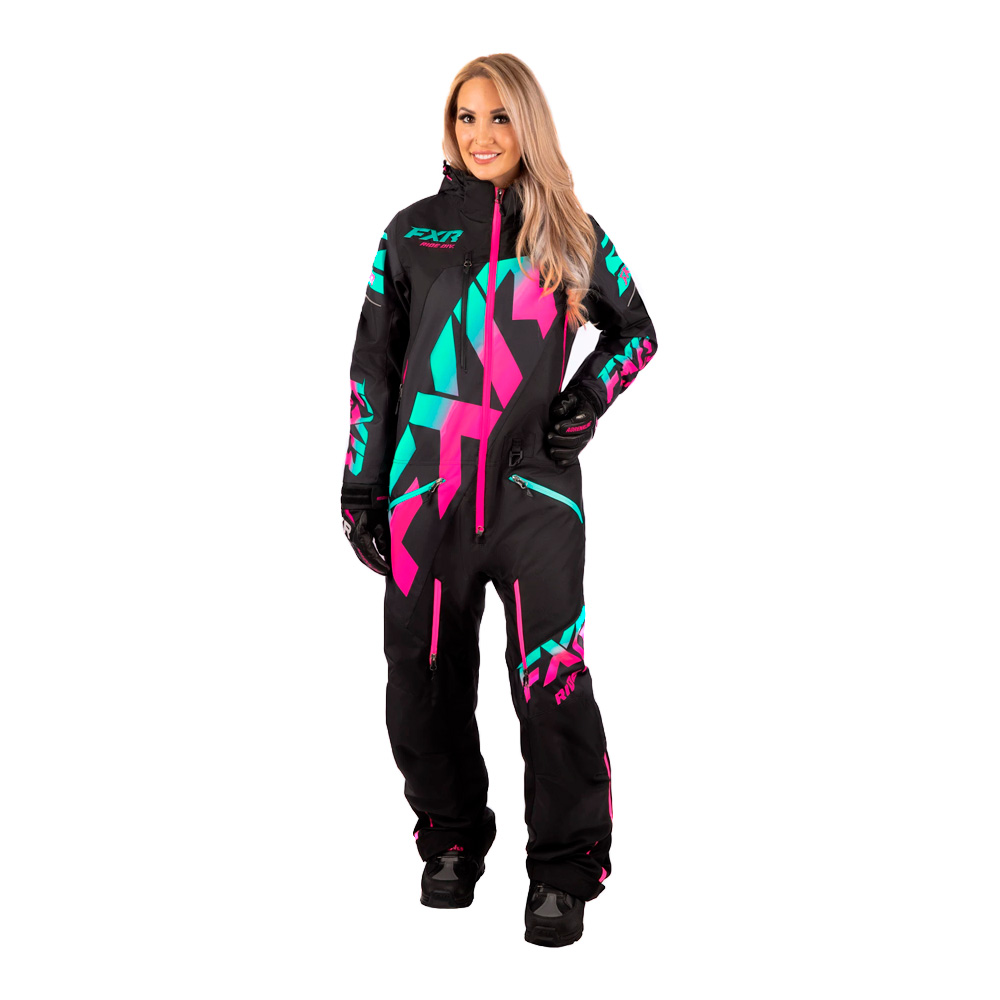 Комбинезон FXR CX без утеплителя Black/Mint-Electric Pink Fade, 2