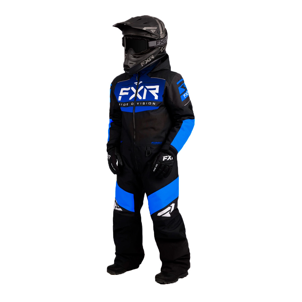 Детский комбинезон FXR Helium с утеплителем Black/Blue Fade, 2