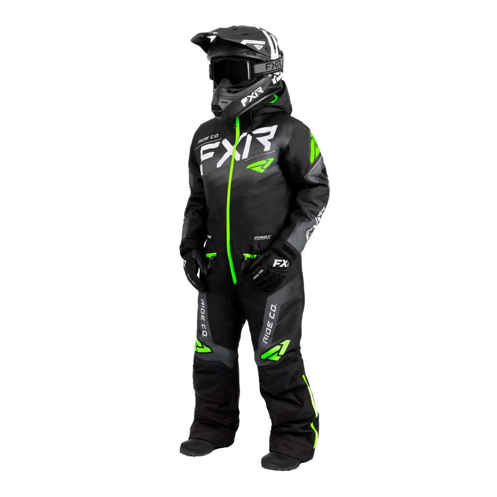 Детский комбинезон FXR Boost с утеплителем Black/Charcoal/Lime, 6