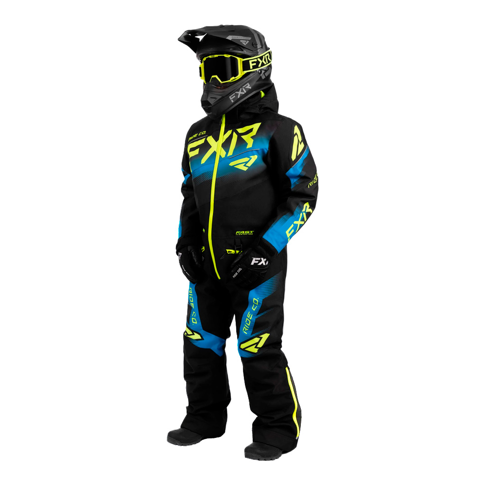 Детский комбинезон FXR Boost с утеплителем Black/Blue/Hi Vis, 2