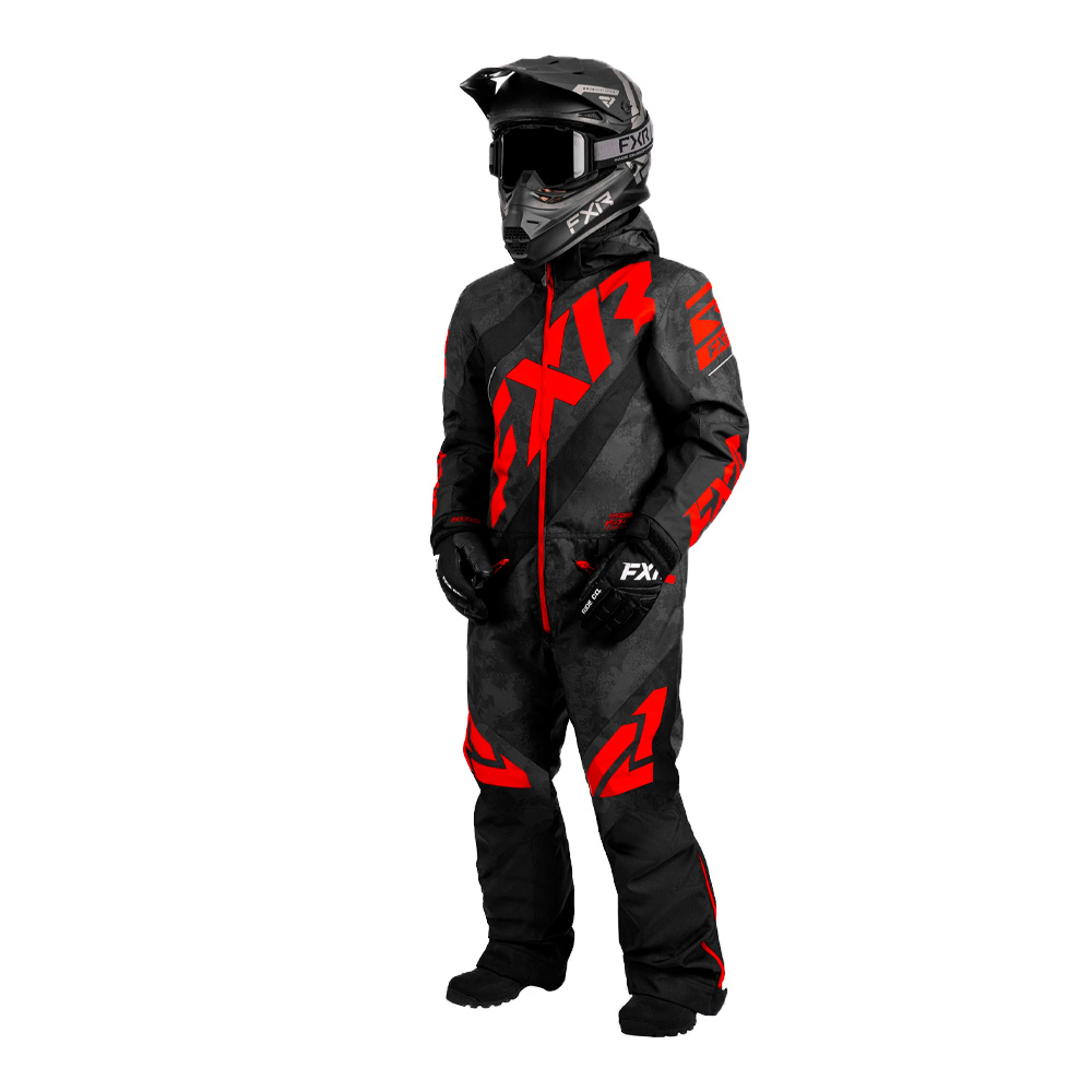 Детский комбинезон FXR CX с утеплителем Black Camo/Lava, 6