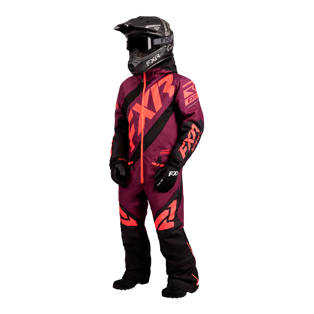 Детский комбинезон FXR CX с утеплителем Wine/Coral/Black, 8