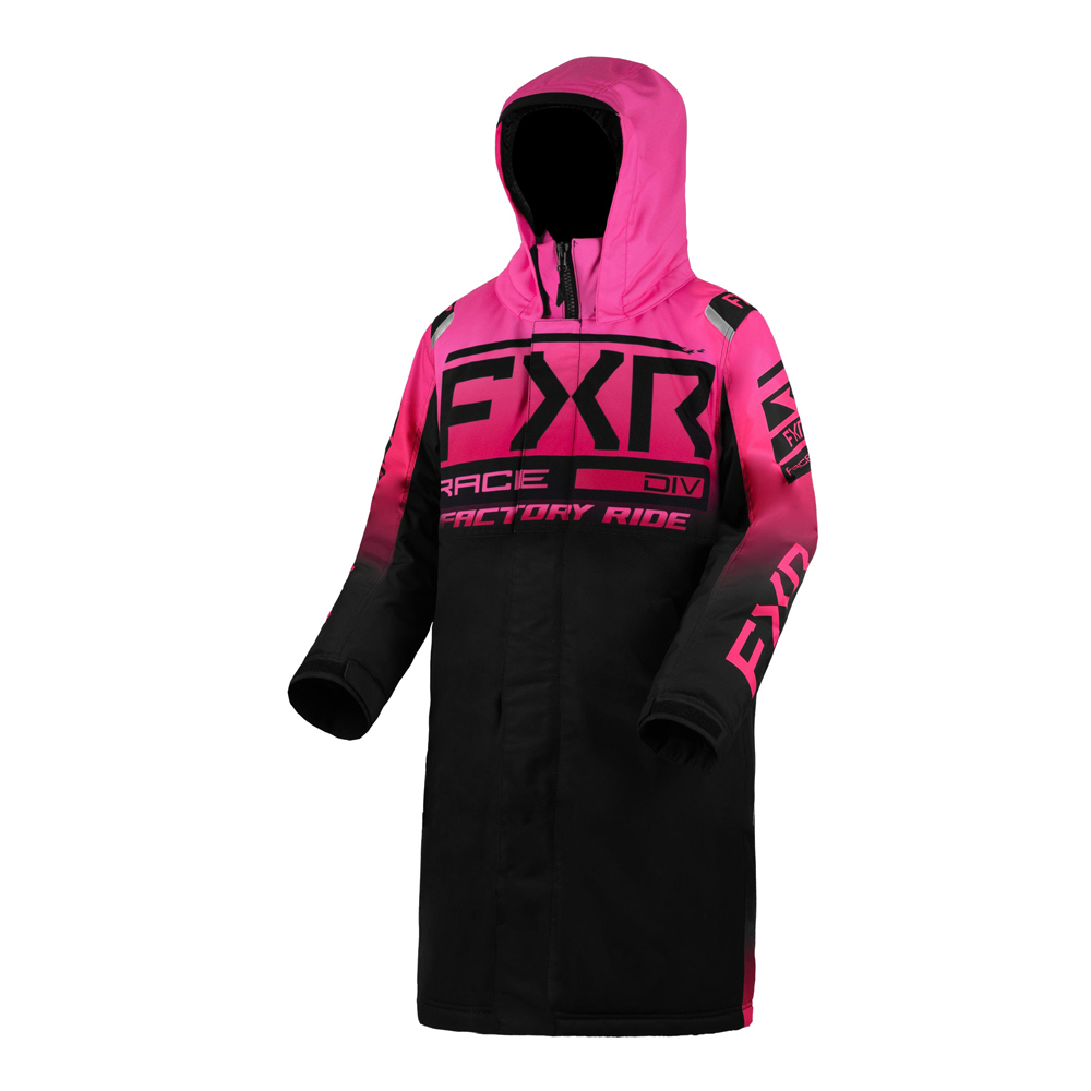 Детское пальто FXR Warm-Up с утеплителем Black/Electric Pink Fade, M/10