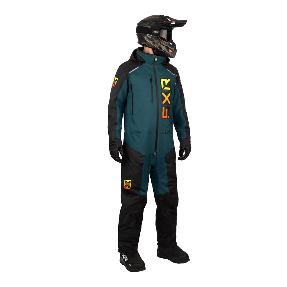 Комбинезон FXR Recruit F.A.S.T. с утеплителем Black/Drk Steel/Inferno, XL