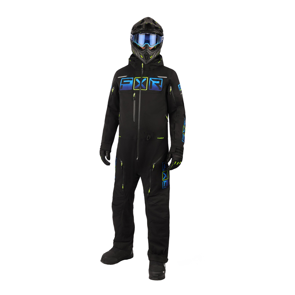 Комбинезон FXR Maverick без утеплителя Black/Blue/Hi Vis, M