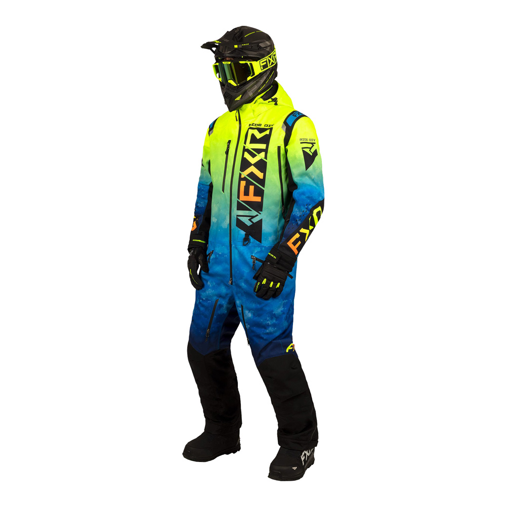 Комбинезон FXR Helium с утеплителем Blue-Hi Vis Fade/Inferno, XL