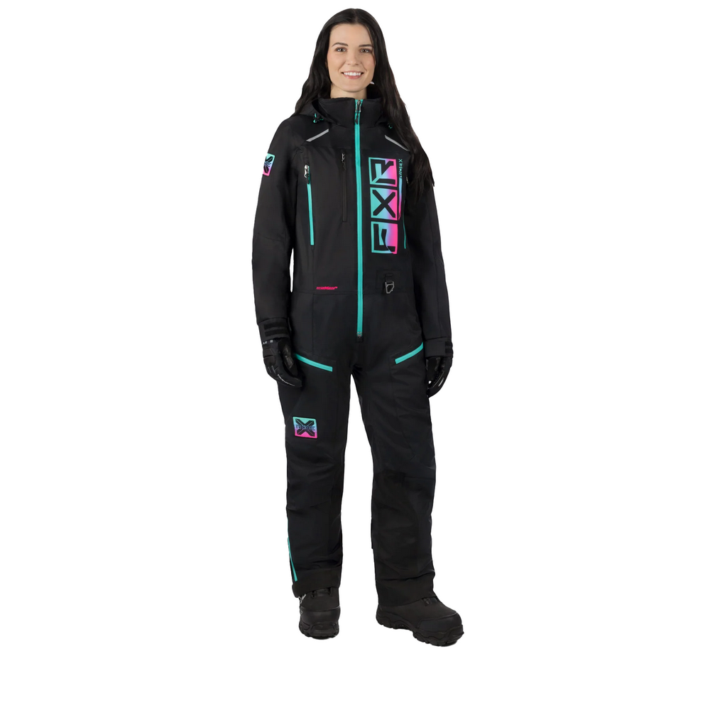Комбинезон FXR Recruit F.A.S.T. с утеплителем Black/Mint-Electric Pink Fade, 8