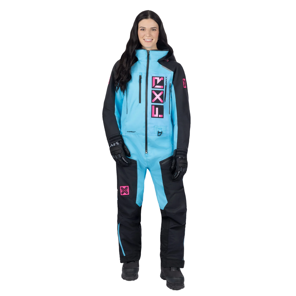 Комбинезон FXR Recruit F.A.S.T. с утеплителем Black/Sky Blue/Electric Pink, 2