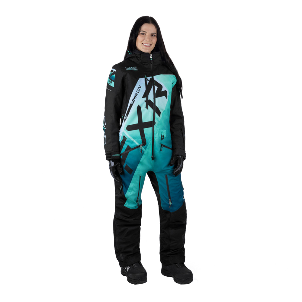 Комбинезон FXR CX F.A.S.T. с утеплителем Black/Mint Fade, 10