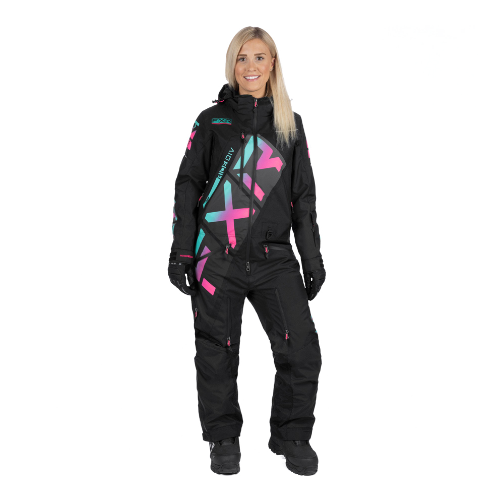 Комбинезон FXR CX F.A.S.T. с утеплителем Black/Mint-Electric Pink Fade, 6