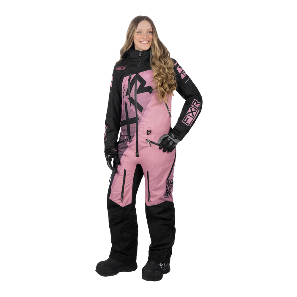Комбинезон FXR CX F.A.S.T. с утеплителем Black/Dusty Rose, 10