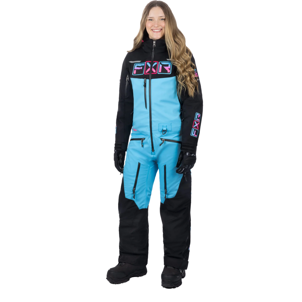 Комбинезон FXR Maverick F.A.S.T. с утеплителем Black/Sky Blue/Electric Pink, 6