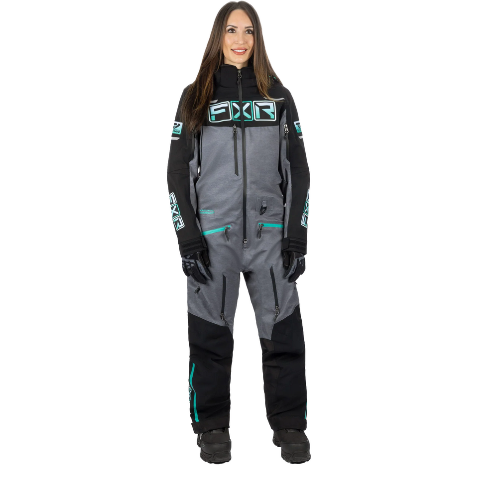 Комбинезон FXR Maverick F.A.S.T. с утеплителем Black/Mid Grey Hthr/Mint Fade, 6