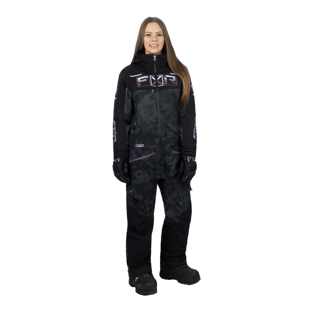 Комбинезон FXR Maverick F.A.S.T. с утеплителем Black Camo/Muted Grape Fade, 6