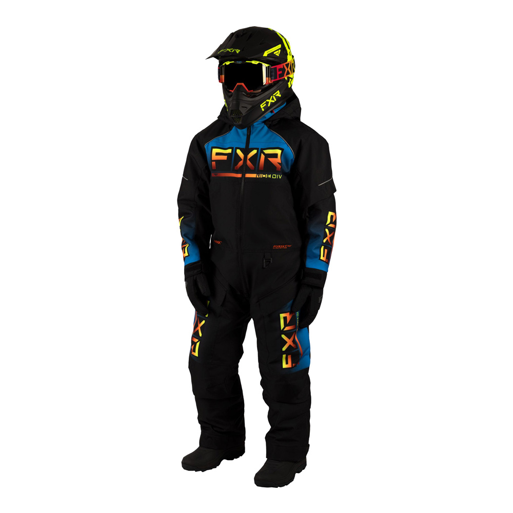 Детский комбинезон FXR Recruit с утеплителем Black/Blue/Inferno, 8