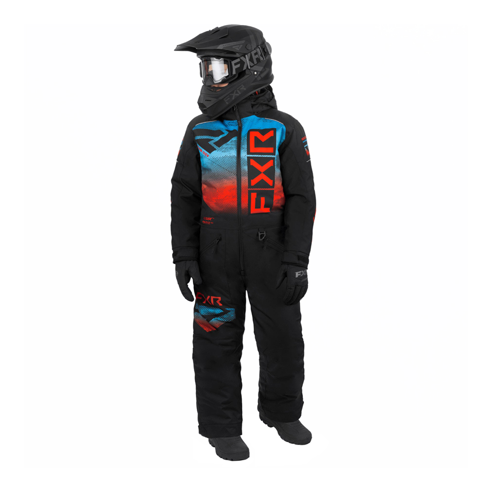 Детский комбинезон FXR Helium с утеплителем Black/Blue-Red Haze, 4
