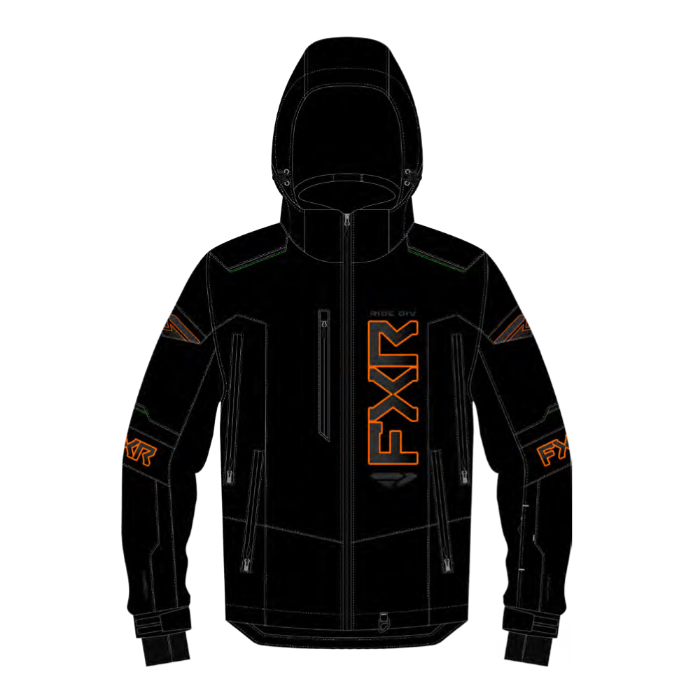 Куртка FXR Helium X 2-in-1 с утеплителем Black/Orange, M