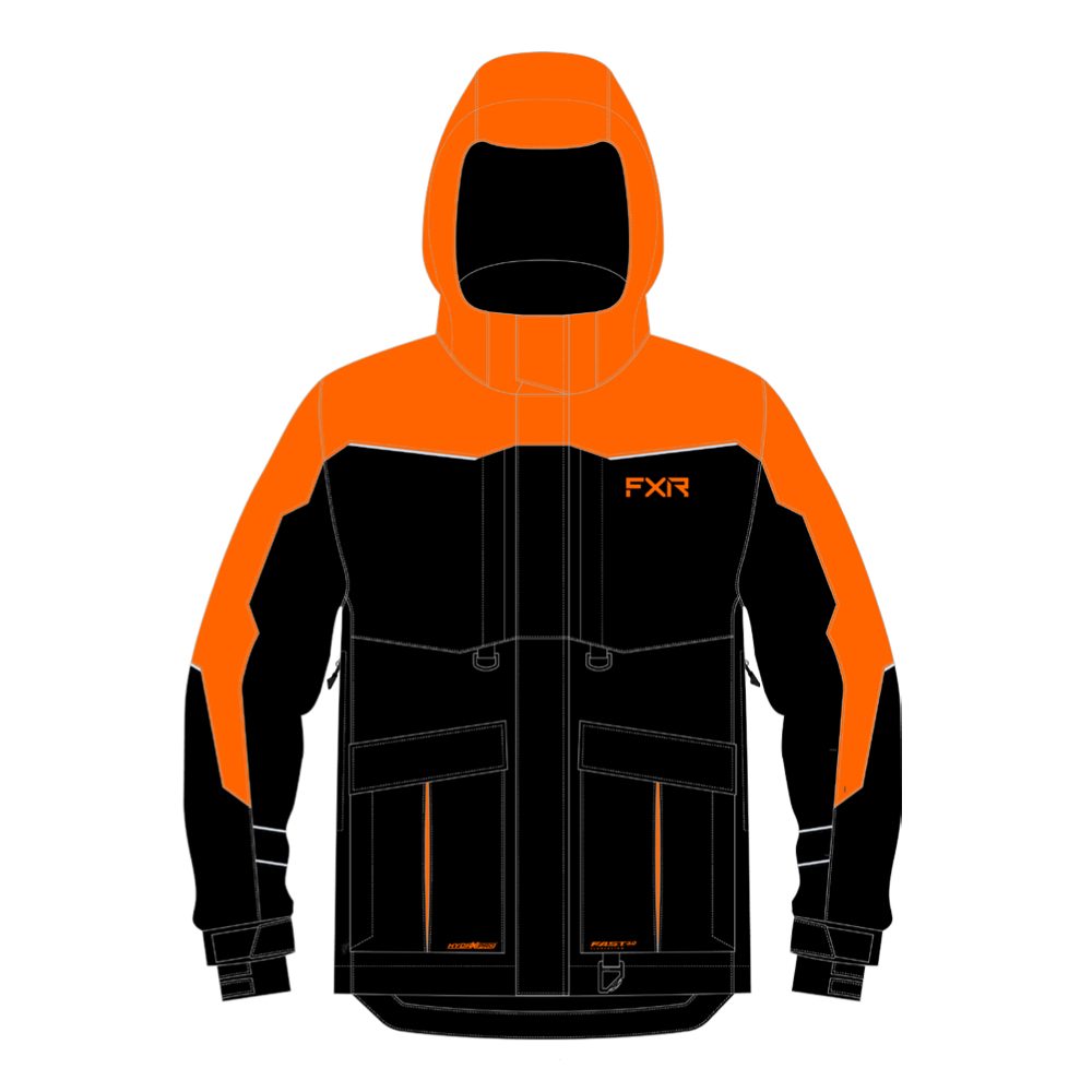 Куртка FXR Excursion с утеплителем Black/Orange, M