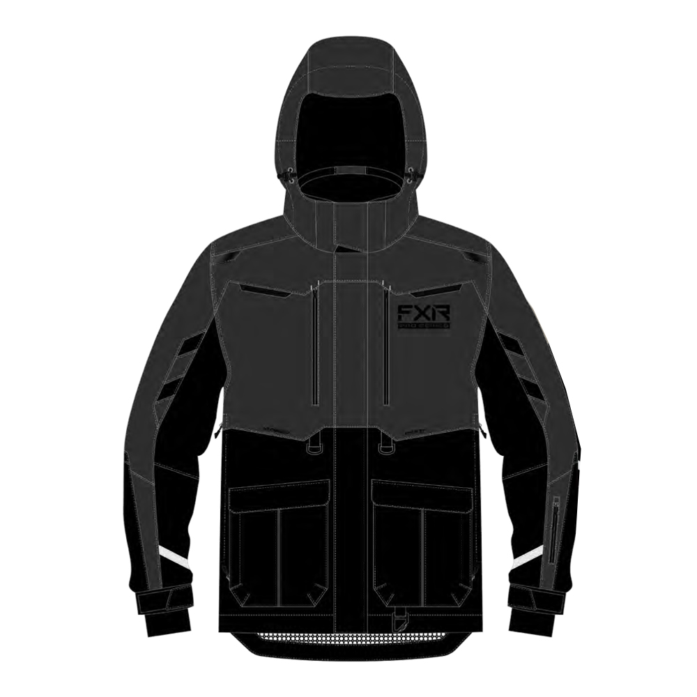 Куртка FXR Expedition Pro 2-in-1 с утеплителем Black/Asphalt, XL