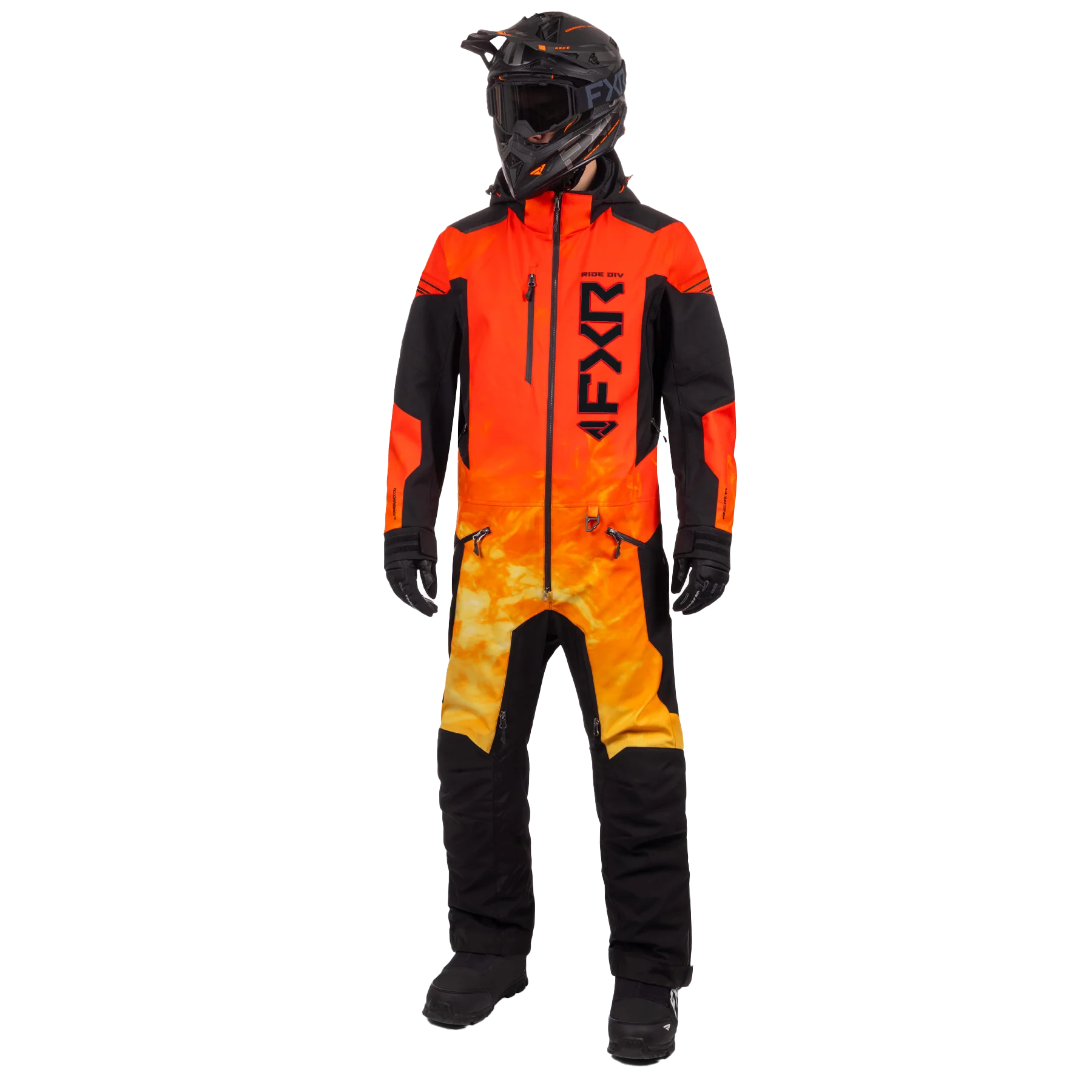 Комбинезон FXR Helium без утеплителя Black/Flame, M