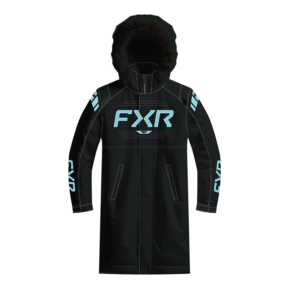 Пальто FXR Warm-Up с утеплителем Black/Maui Blue, XS