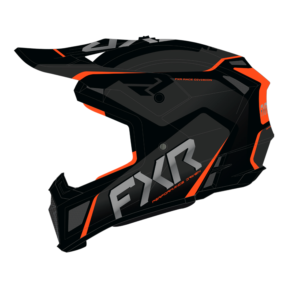 Шлем FXR Clutch Evo Black/Orange, M
