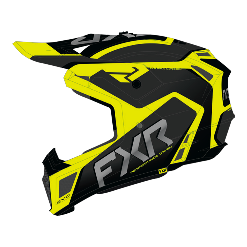 Шлем FXR Youth Clutch Evo Black/HiVis, L