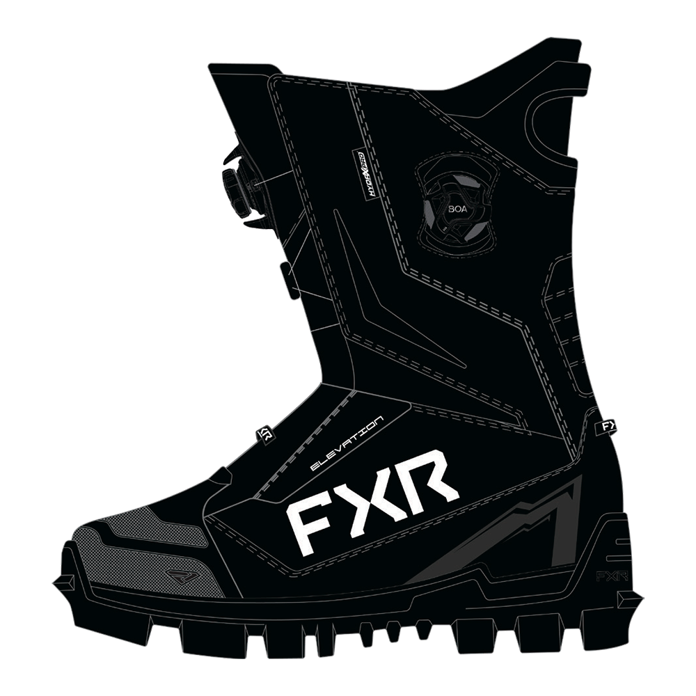 Ботинки FXR Elevation Dual BOA с утеплителем Black, 10/12