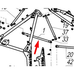 Распорка снегоход Stels Stavr JU116035