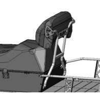 Спинка сиденья в сборе снегоход Stels Stavr JU127983