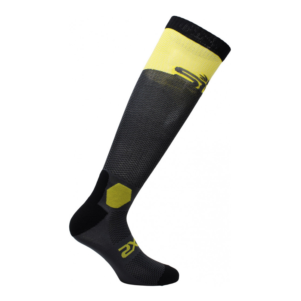 Носки SIXS LONG RACING Dark Grey/Yelow Tour, 44/47