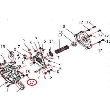 Гайка с фланцем ребрист.M5х0.8мм Stels 500 Kazuma\GT, сталь GB.T6187.1-2000 LU018339