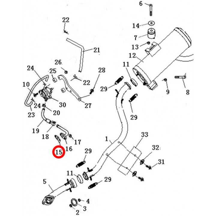 Прокладка трубки отвода картерных газов Stels ATV 300B паронит 2.4.01.0360 LU020024