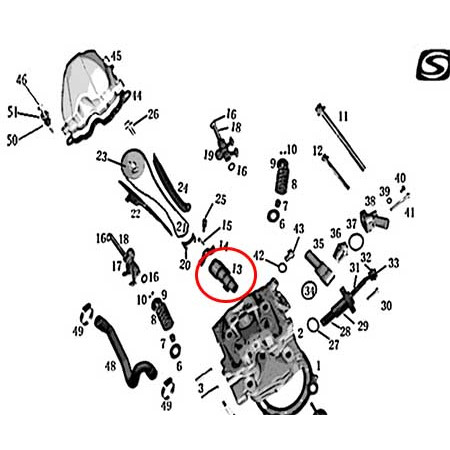 Распредвал A Stels UTV 800 Dominator LU049812