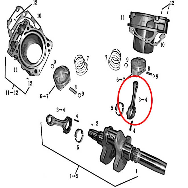 Шатун Stels UTV 800 Dominator LU049998