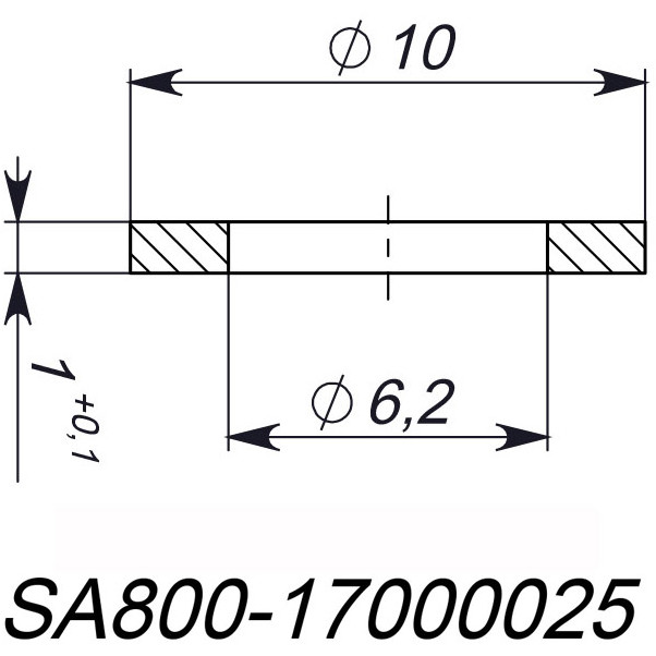 Шайба  6.2x10x1мм LU085875