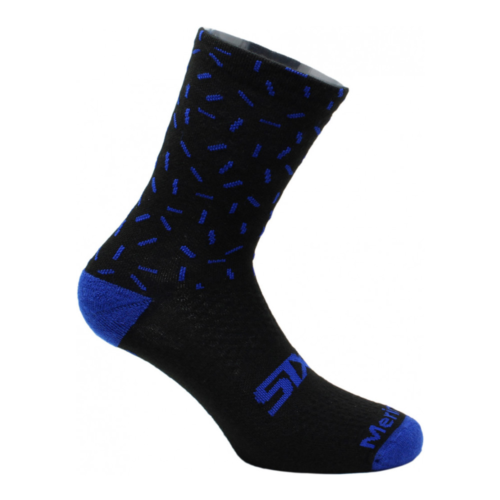 Носки SIXS MERINOS SOCKS Black/Blue Line, 40/43, Артикул: MESO-II-NELI