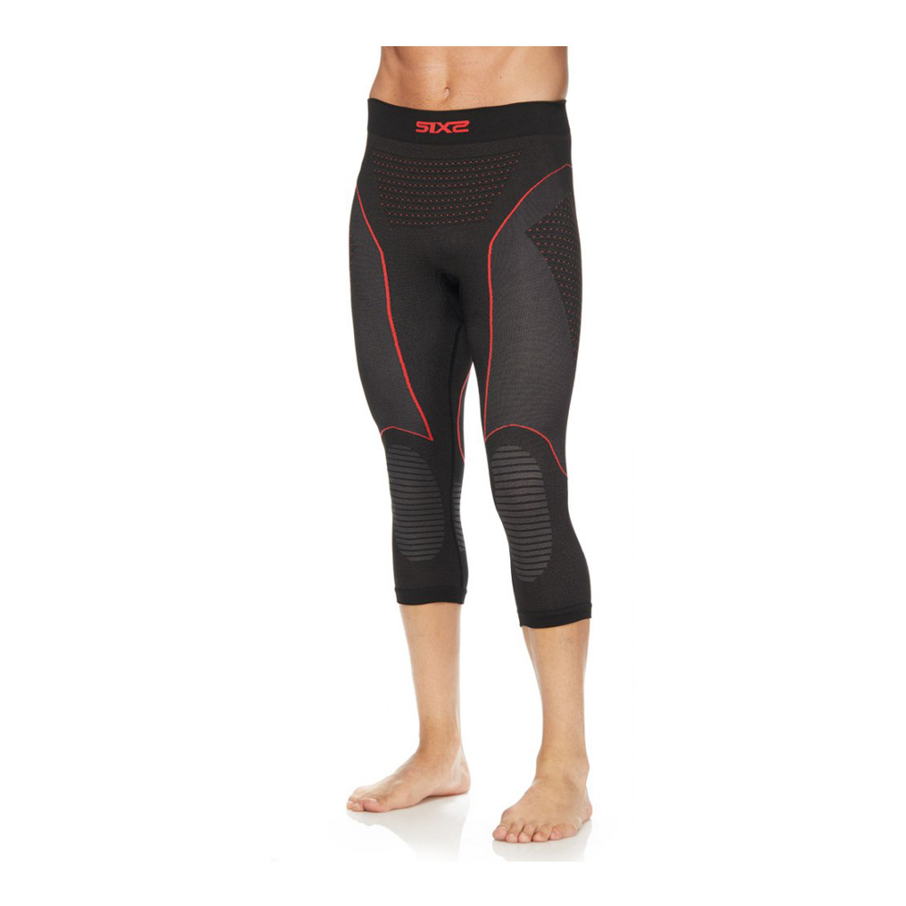 Термоштаны 3/4 SIXS PNCW CU Black/Red, M/L