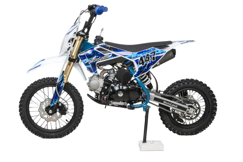 Питбайк  Motoland TCX125 E 14/12 + фара синий