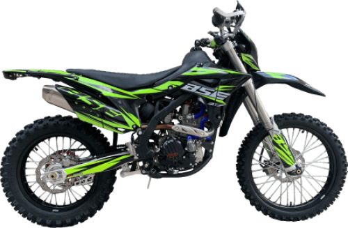 Эндуро / кроссовый мотоцикл BSE Z7 Green Blast (020), арт. B0Z7NE020HOH1