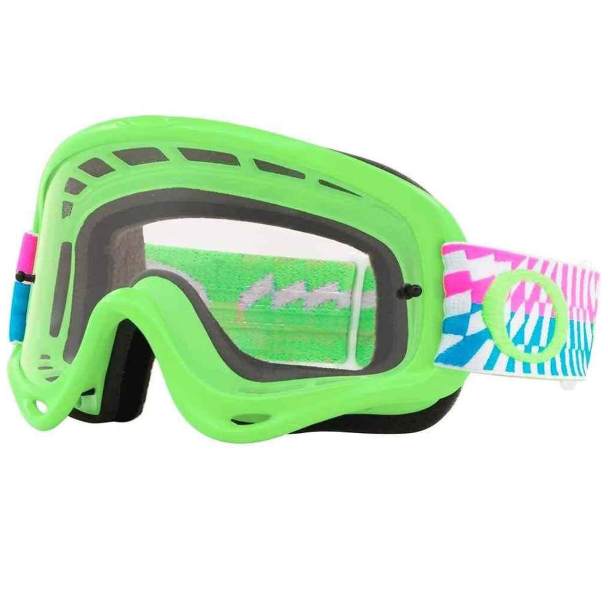 Очки для мотокросса OAKLEY O-Frame Braking Bumps зеленые / прозрачная  (OO7029-48)