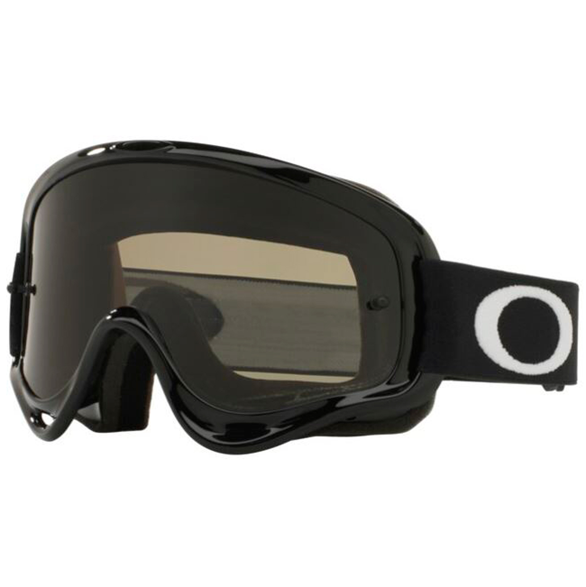 Очки для мотокросса детские OAKLEY O-Frame XS Solid черные глянцевые / темно-серая (OO7030-21)