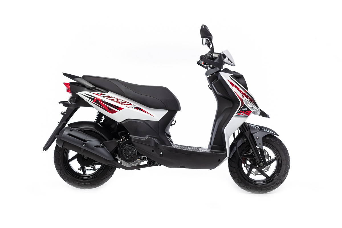 Скутер SYM CROX 125 Белый\ Матовый Темно-Серый. арт. AE12W8-RU-WDAE-WH-8018P\GY-7450U