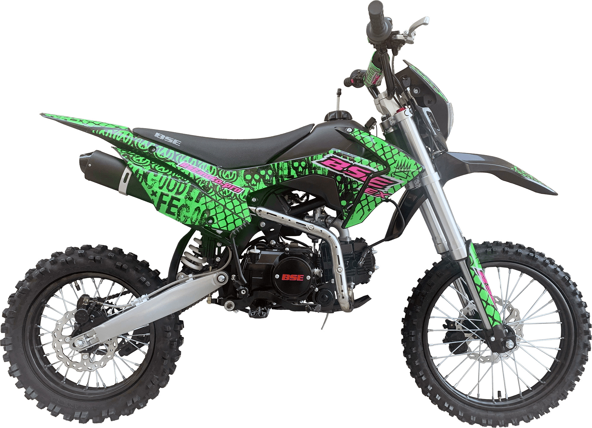 Питбайк BSE EX125 Max13 Green Pink (015). арт. B0EXDF015EGH1